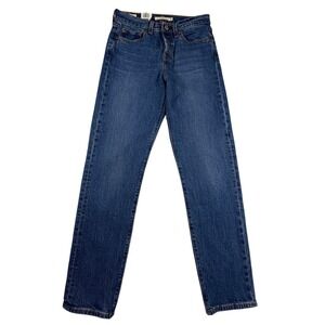 NWT Levis Big E Premium Wedgie High Rise Tapered Leg Jeans Medium Wash 25 X‎ 28